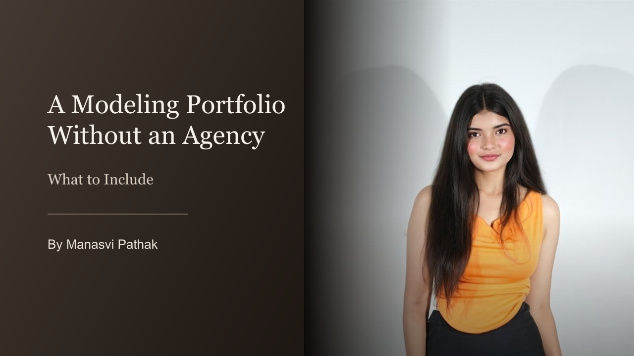 Manasvi Pathak in a fashion editorial shoot used as portfolio work