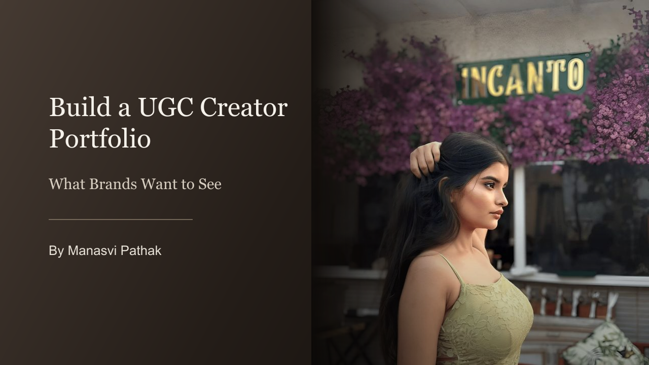 Manasvi Pathak on set filming UGC content for a brand portfolio