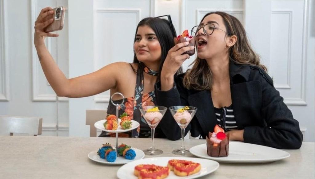 Manasvi Pathak in a lifestyle content shoot at a restaurant in Agra