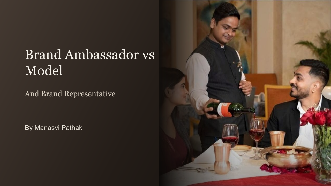 Manasvi Pathak presenting a promotional video, cover image for a blog post on brand ambassador, model and brand representative roles