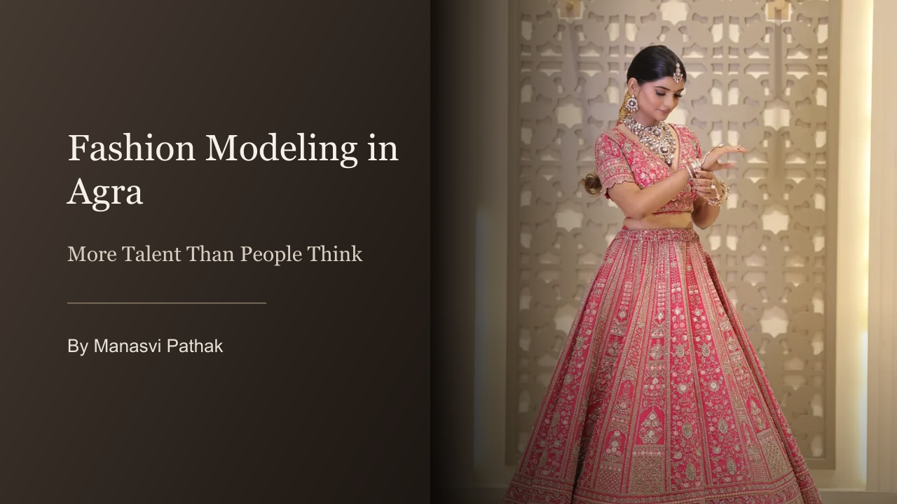 Manasvi Pathak in a bridal editorial fashion shoot representing the Agra modeling scene
