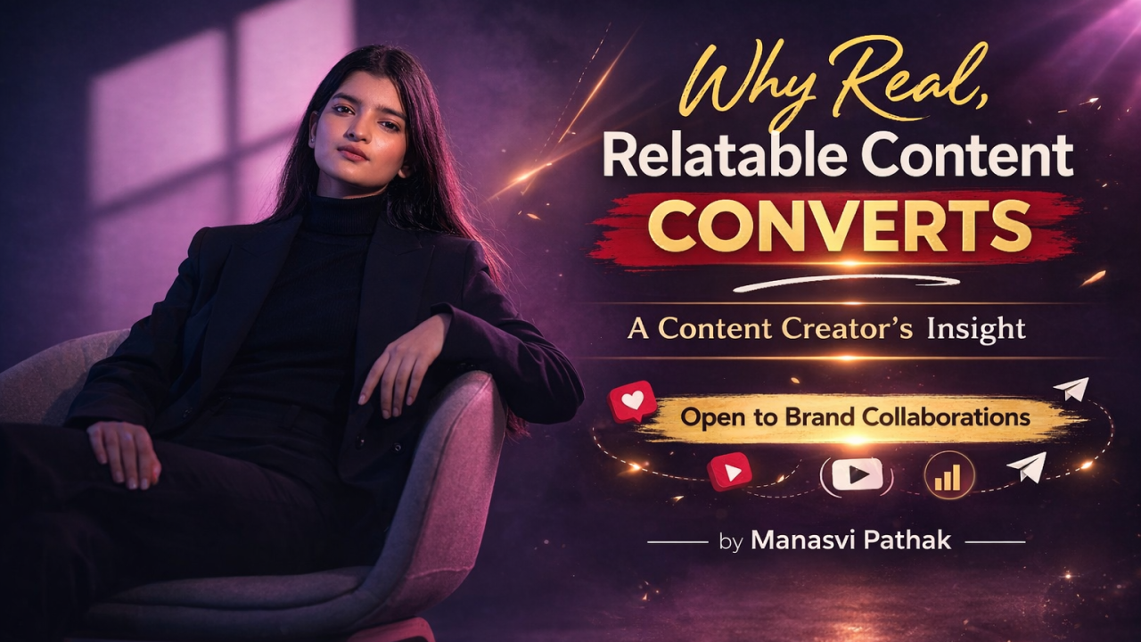 Manasvi Pathak recording relatable UGC video content for a brand campaign